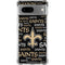 NFL New Orleans Saints Black Blast Google Pixel 7a Clear Case